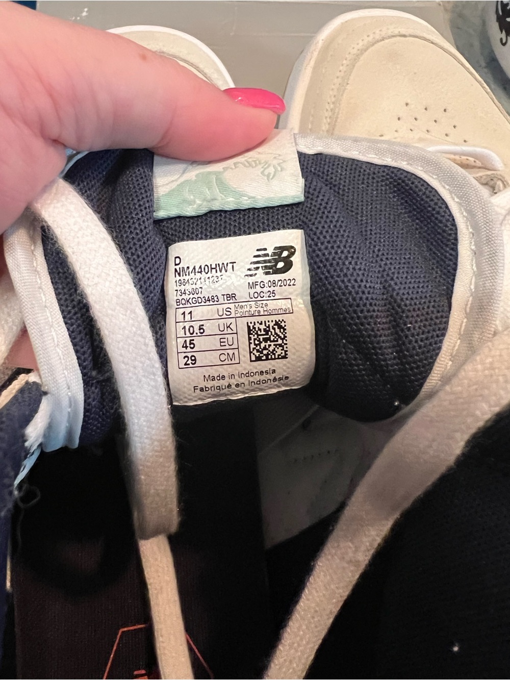 New Balance 440 High White with Tan Suede Accents - Picture 6 of 6